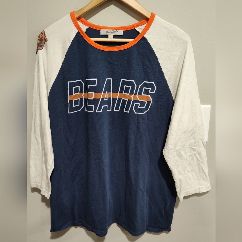 Junk Food Chicago Bears Men's Vintage Contrast 3/4-Sleeve Raglan T-shirt XL